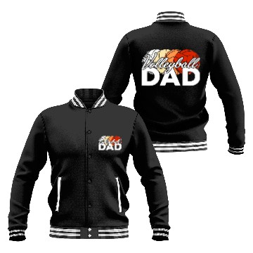 Discover Volleyball Dad Daddy Cool Fathers Day Men Novelty Baseball Jackets