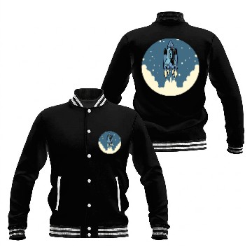 Discover Space Launch Astronaut Zip Baseball Jackets