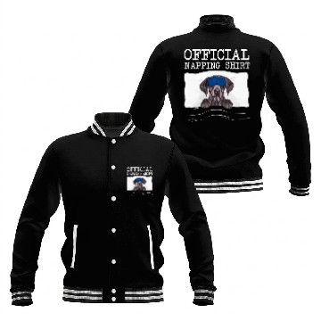 Discover Sleeping German Shorthaired Pointer Sleep Official Napping Baseball Jackets