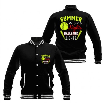 Discover Summer Nights Ballpark Lights Softball Baseball Jackets