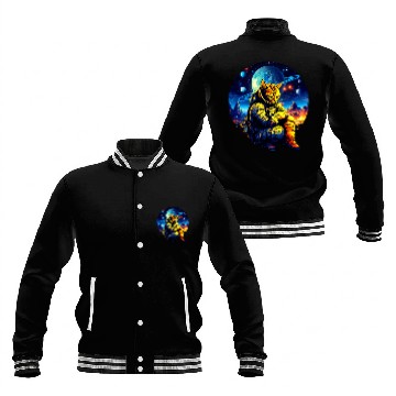 Discover Sad Astronaut Cat In Outer Space Galaxy Cat Astronaut Design Baseball Tees Baseball Jackets
