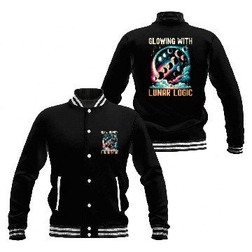 Discover Moon Phase Full Moon Lunar Eclipse Astronomer Astronomy 5 Baseball Jackets