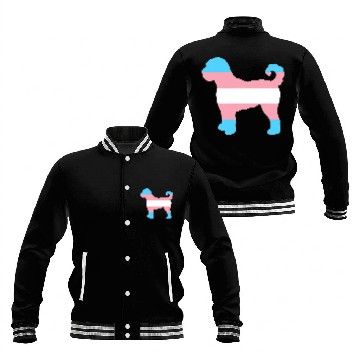 Discover Dog Goldendoodle Trans Pride Flag Goldendoodle Dog Zip Baseball Jackets
