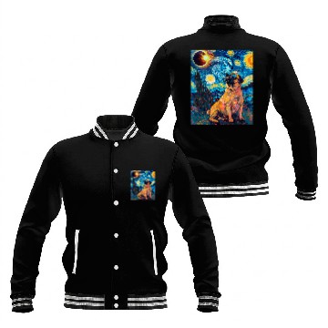 Discover Total Solar Eclipse Pug Dog Baseball Tees Baseball Jackets