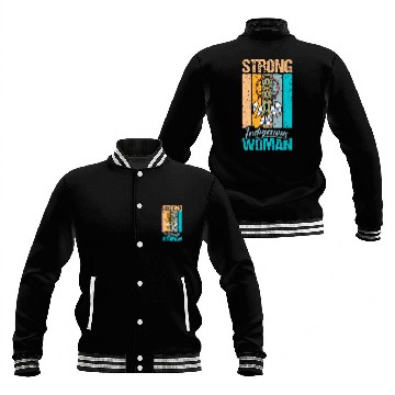 Discover Native American Strong Indigenous Woman Design 1 Baseball Jackets