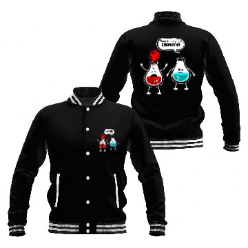 Discover There Is No Crying In Chemistry Funny Nerd Pun Baseball Jackets