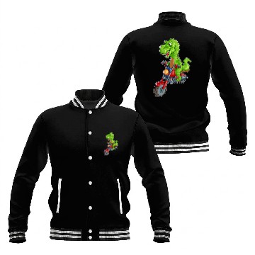Discover TRexs Riding Motorcycle 2Funny Dinosaur TRexs Biker Baseball Jackets