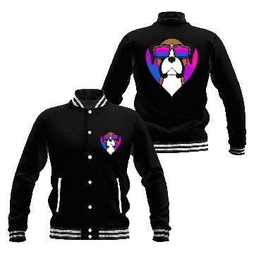 Discover LGBT Bisexual Pride dog Breed Boxer dog Baseball Jackets