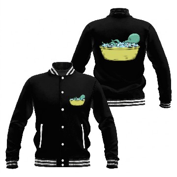 Discover Sea Animal Ice Bathing Cute Octopus Baseball Jackets