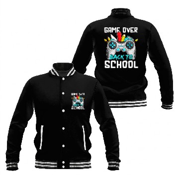 Discover Back To School Funny Game Over Teacher Student Controller 12 Baseball Jackets