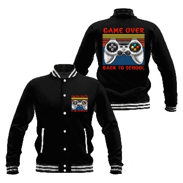 Discover Back to School Funny Controller Game Over Teacher Student Baseball Tees Baseball Jackets