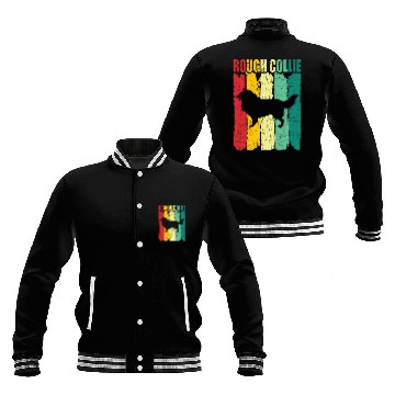 Discover Rough Collie Retro vintages 70s 80s Style 1 Baseball Jackets