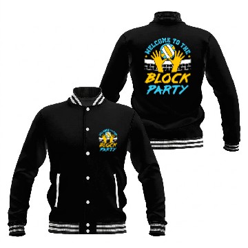 Discover Welcome to the Block Party Volleyball Baseball Jackets