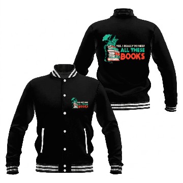 Discover Reading Dragon For Librarian Reader Bookworm Baseball Jackets