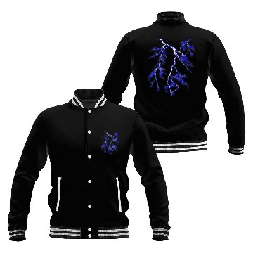Discover Lightning s vintages LightningLightning goth art Storm Baseball Jackets