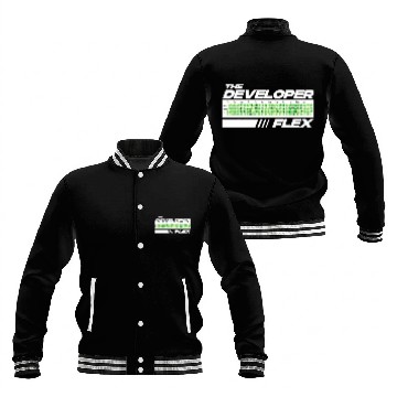 Discover Developer Flex Programmer Humor Coding Jokes Funny Developer Zip Baseball Jackets