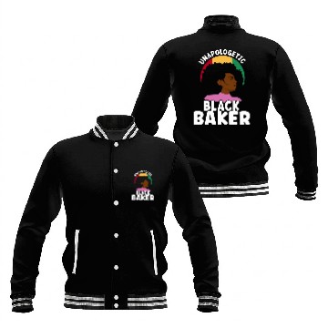 Discover Unapologetic Black Baker Juneteenth African American Afro Baseball Jackets