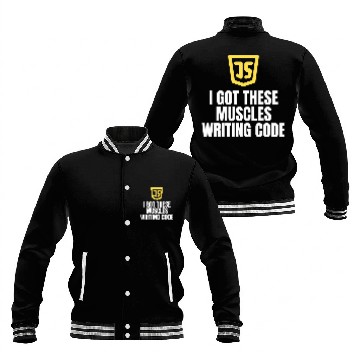 Discover Funny JavaScript Programming Coding Programmer Developer Zip Baseball Jackets