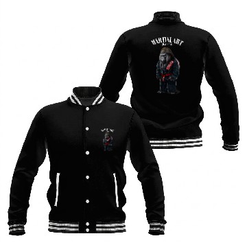 Discover Gorilla Judo Karate Master in Black Judogi Baseball Jackets