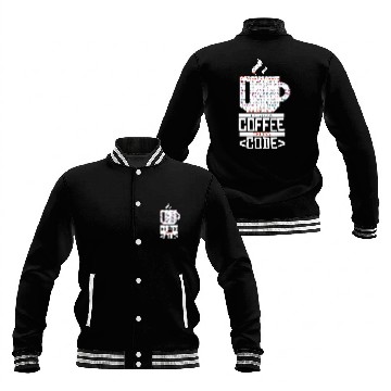 Discover Binary Coding I Turn Coffee Into Code Programmer Binary Code Baseball Jackets