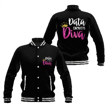 Discover Data Driven Diva swag for Science of Reading Teacher Baseball Jackets
