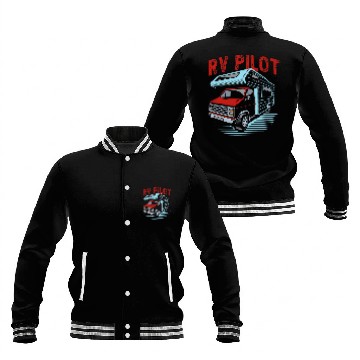 Discover Camping Motorhomes Campervan RV Pilot Baseball Tees Baseball Jackets