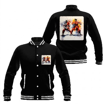 Discover Abstract Karate Movements Abstract Martial Arts Motion Art 1 Baseball Jackets