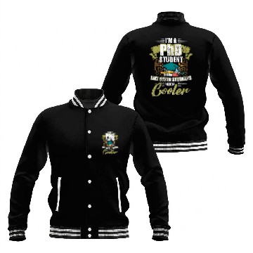 Discover PhD Student Dissertation Cool Doctorate Graduation Baseball Jackets