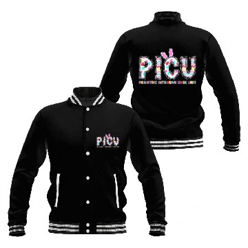 Discover PICU Pediatric Intensive Care Unit nurses Bunny Easter Baseball Tees Baseball Jackets