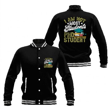 Discover PhD Student Dissertation Doctorate Graduation Baseball Jackets
