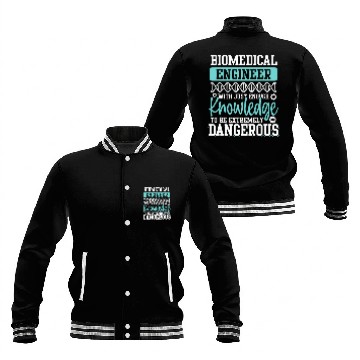 Discover Biomedicals Engineer Knowledge Funny Engineering 3 Baseball Jackets