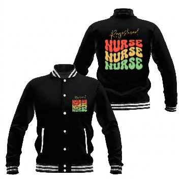 Discover Registered nurses Retro Groovy RN Nursing Student Baseball Tees Baseball Jackets