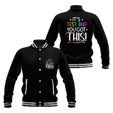 Discover Funny Testing Day Its Test Day Teacher Student Testing Baseball Tees Baseball Jackets
