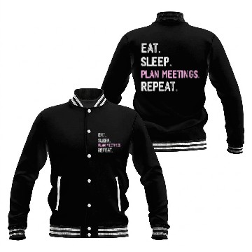 Discover Funny Meeting Planner Wedding Coordinator Planning Party Baseball Jackets