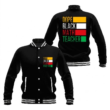 Discover HBCU College Student Dope Black Math Teacher Baseball Jackets