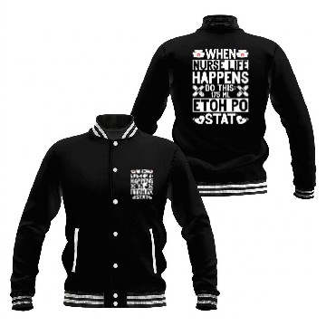 Discover Funny Team Night Shift nurses Crew ETOH PO Registered nurses Zip Baseball Jackets