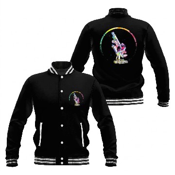 Discover microscope watercolor female scientist lab tech Zip Baseball Jackets
