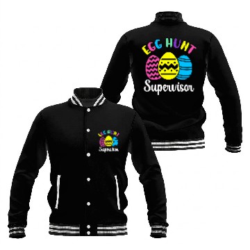 Discover Egg hunt supervisor matching easter eggs hunting group Zip Baseball Jackets