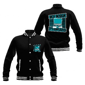 Discover Funny Web Dev Coder Computer Programmer Web Developer Baseball Jackets