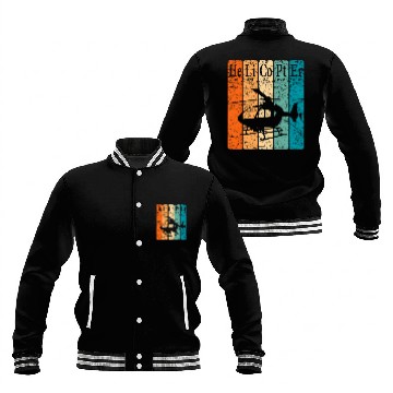 Discover Helicopter Periodic Table Elements Aviation Helicopter Pilot 1 Baseball Jackets