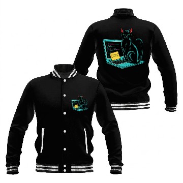 Discover Cat I Work On Computers Coding Geek Design Baseball Tees Baseball Jackets