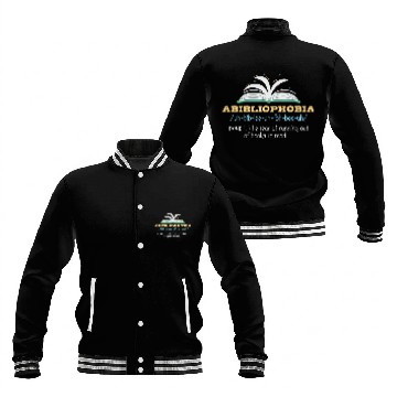 Discover Abibliophobia definition for book lovers 1 Baseball Tees Baseball Jackets