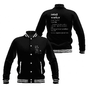 Discover Retail Worker Funny Dictionary Definition Baseball Tees Baseball Jackets