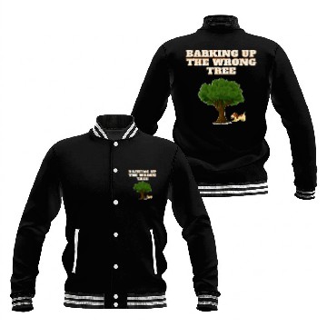 Discover Bark up the wrong tree funny dog lover Baseball Jackets