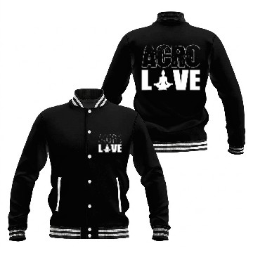 Discover Acro Love Yoga Instructor Baseball Jackets