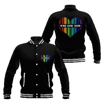Discover Retired Science Teacher Done Flag School Retirement Baseball Jackets