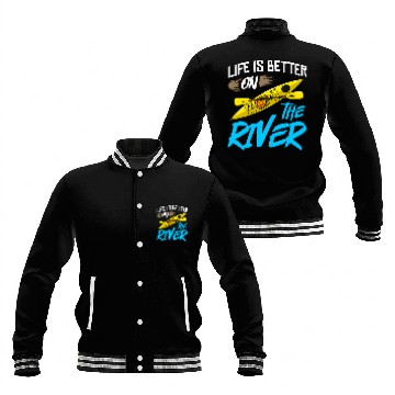 Discover Kayak Canoe Boat Paddle Kayaking Canoeing 6 Baseball Jackets