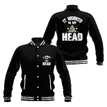 Discover It Worked In my Head Cool Billiards Squad Funny Pool Player Baseball Jackets