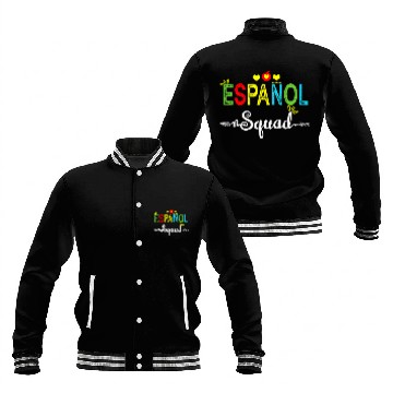 Discover espanol squad spanish teacher student back to school Baseball Jackets