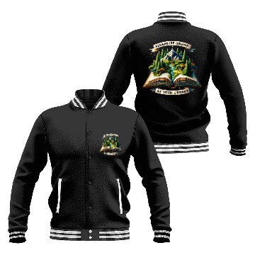 Discover Adventure Begins At Your Library Book Lover vintages Camping Baseball Jackets